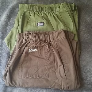 Set of 2 women's scrub pants LG